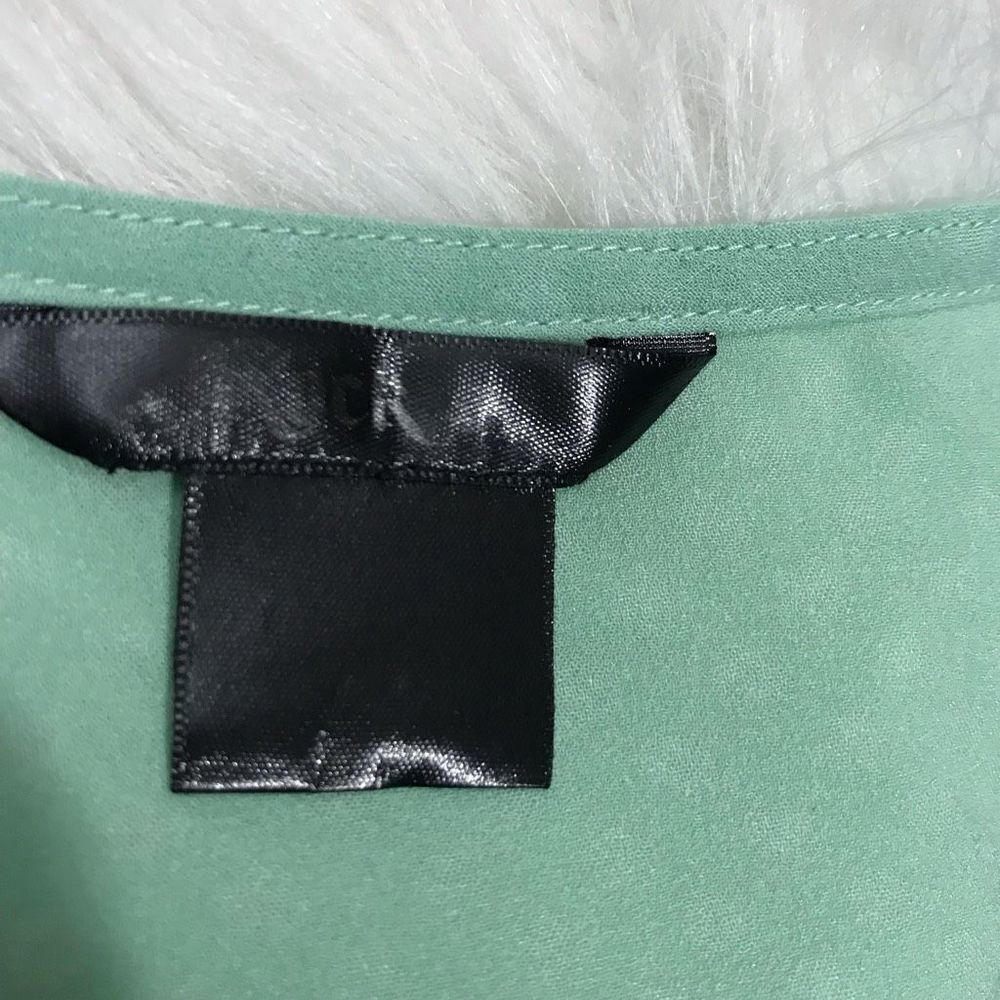 Womens Wrangler‎ Rock 47 3/4 Sleeve V Neck Green Studded Blouse Size L - Picture 3 of 13